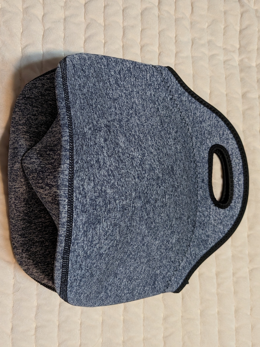 Heathered Gray Neoprene Lunch Tote with Handle
